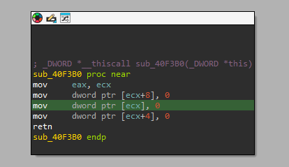 Initialization Function Disassembly
