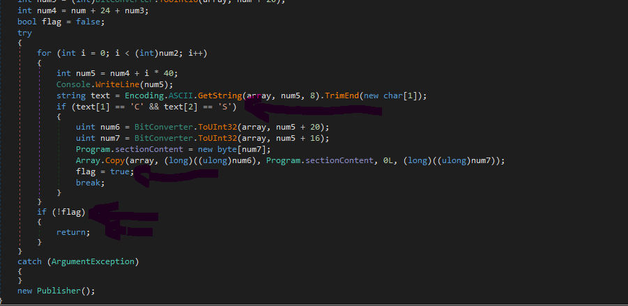 Code Check for Section Existence